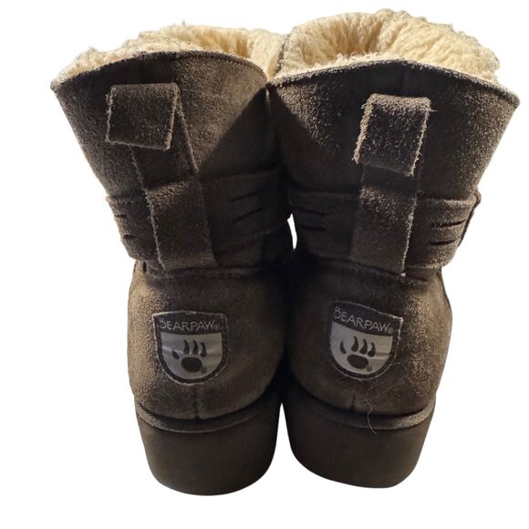 Bearpaw Womens Shearling-Lined Suede Ankle Boots Size 9 - Picture 6 of 8